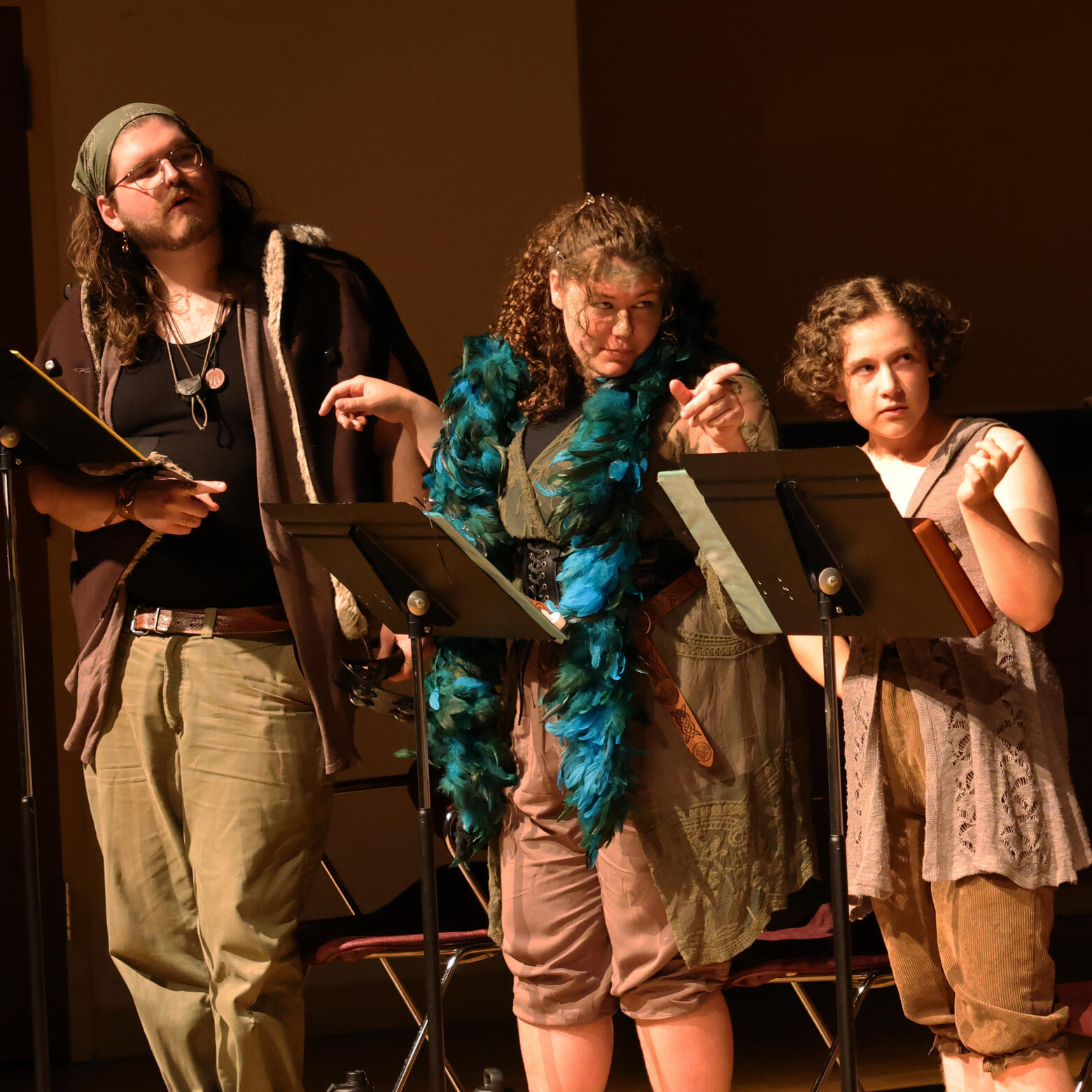 the Monster Ensemble Alex Lamoreux, Finn Hogan, and Sage Gillespie as the Monster Ensemble of Creature Feature